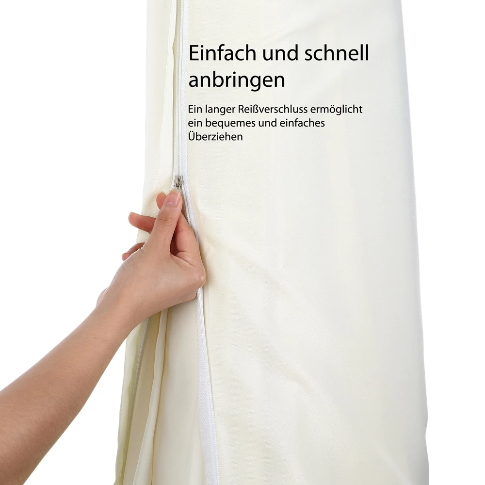 Abdeckung Ampelschirm Beige 3m Reißverschluss – Bild 8