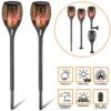 LED Solar-Gartenfackel 2er-Set Flammenlicht