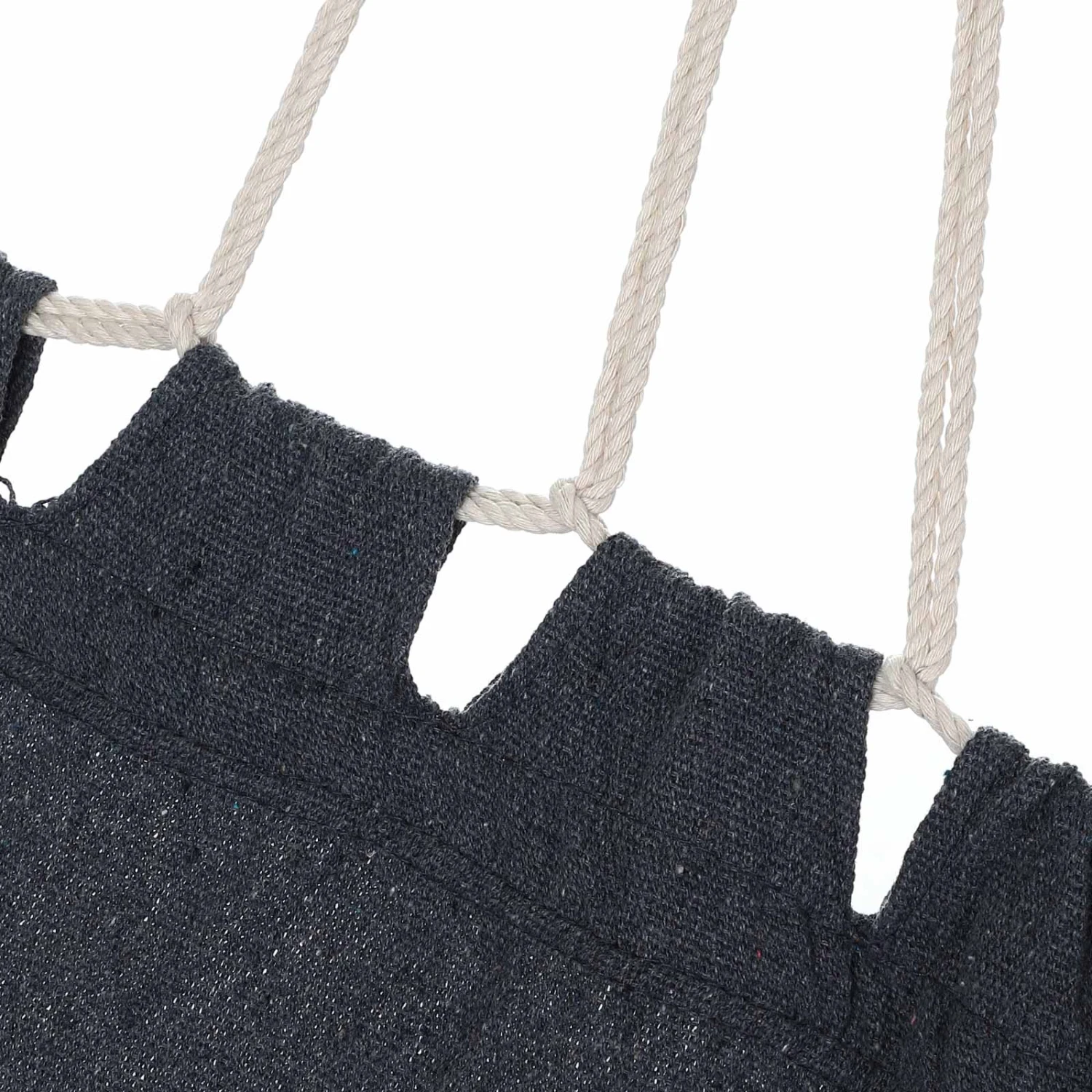 Hängematte Grau 320x150cm Mit Fransen – Bild 3