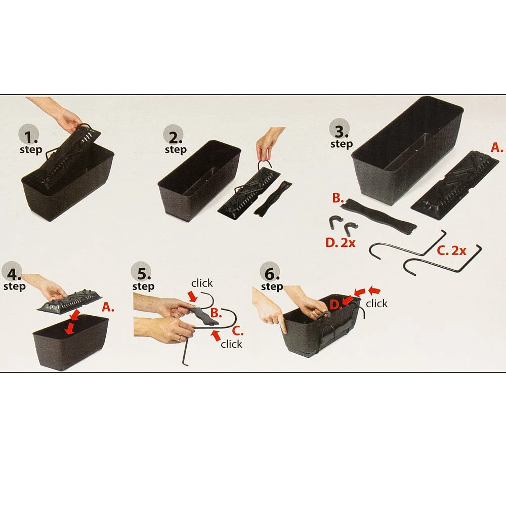 Balkonkasten Ratolla Anthrazit 49x16x17,5cm – Bild 4