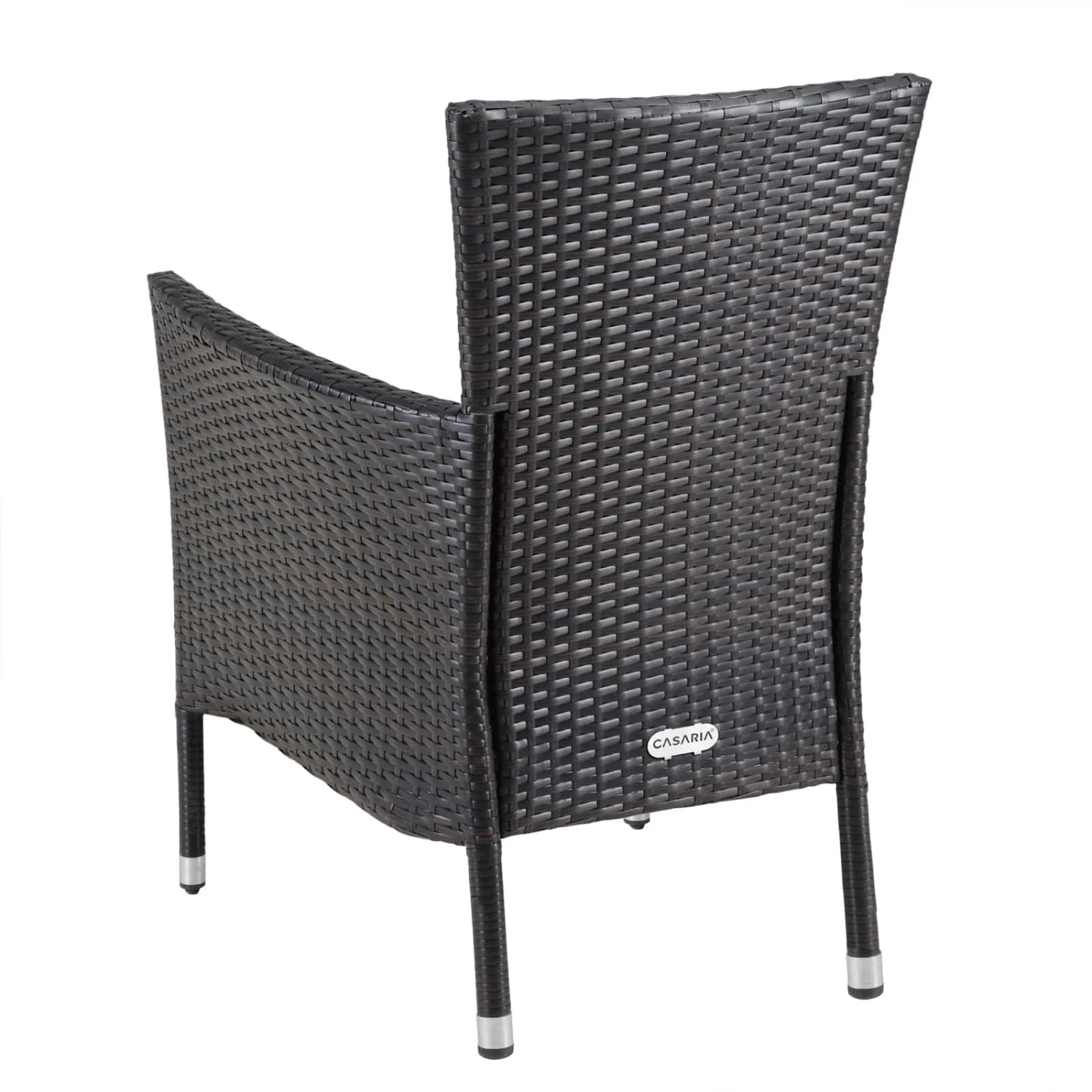 Polyrattan Gartenstuhl 6er-Set Braun Stapelbar – Bild 6