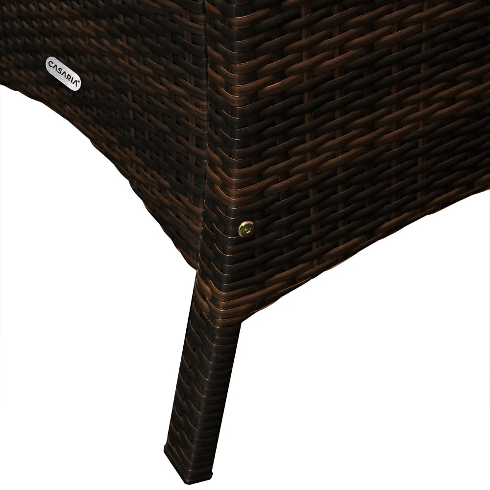 Polyrattan Garten-Sitzgruppe Rom 9-tlg. Braun Akazienholz â Bild 4