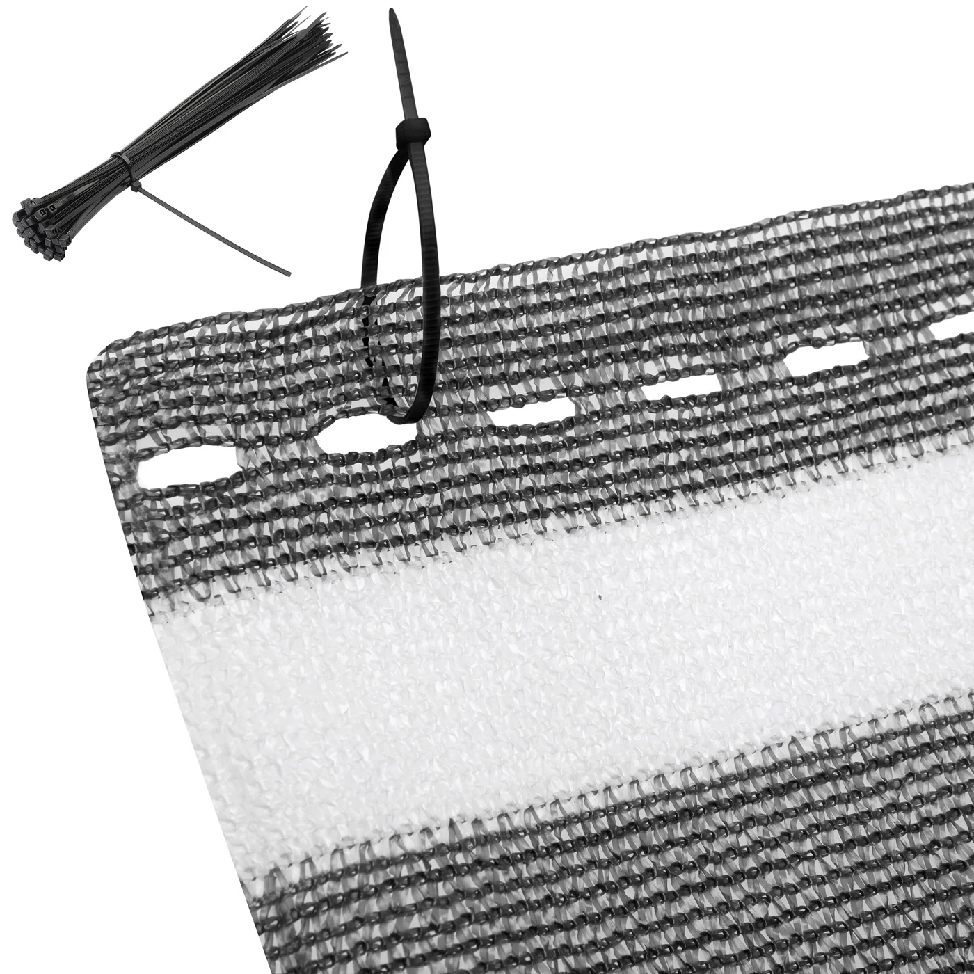 Balkonsichtschutz Grau/Weiß 1,4x10m – Bild 8