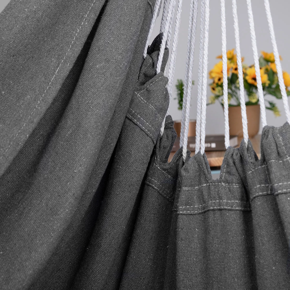 Hängesessel Anthrazit 170x100x150cm – Bild 7