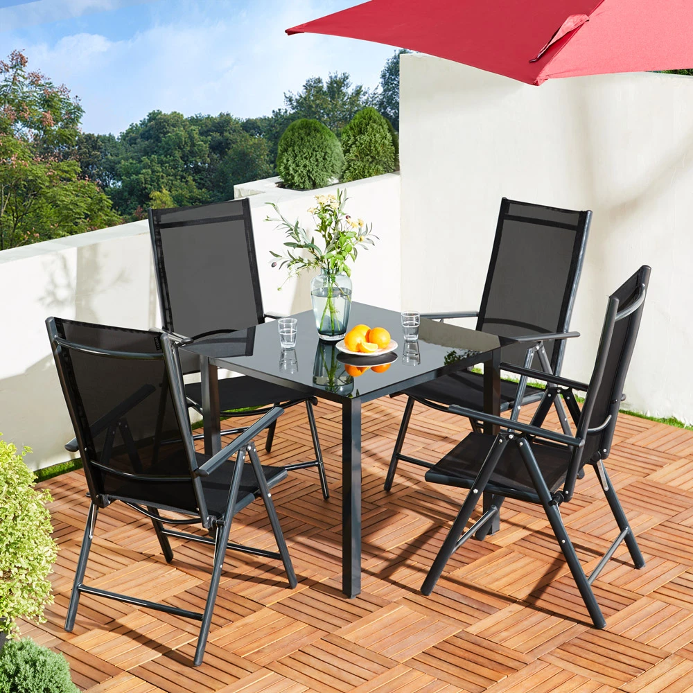 Garten-Sitzgruppe Bern 5-tlg. Anthrazit Alu – Bild 2