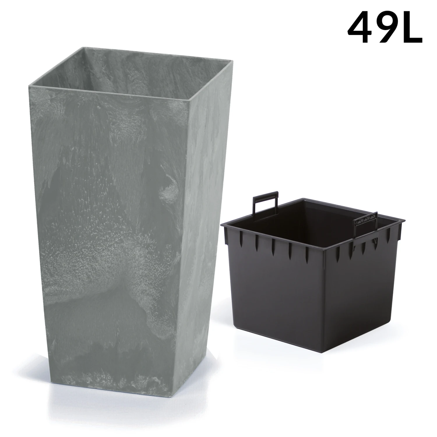 Blumentopf Betonoptik Grau 49L – Bild 2