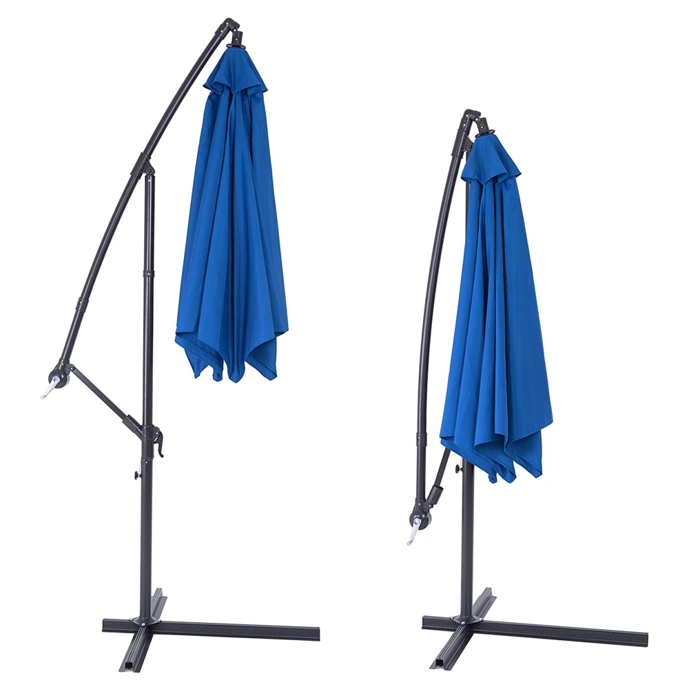 Ampelschirm Blau Alu Ø330cm UV-Schutz 50+ – Bild 6