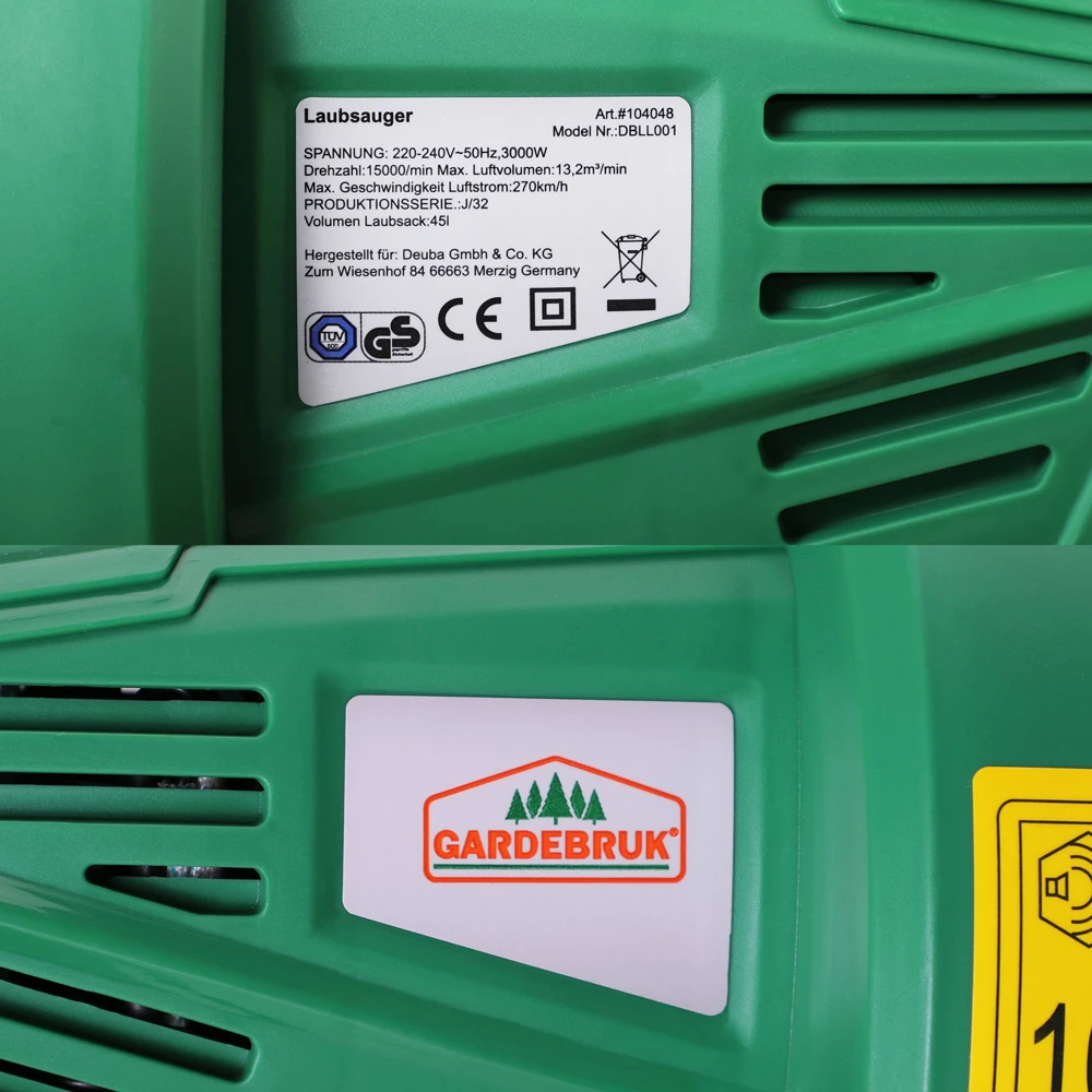 Elektrischer Laubsauger 3in1 TÜV Süd GS – Bild 5