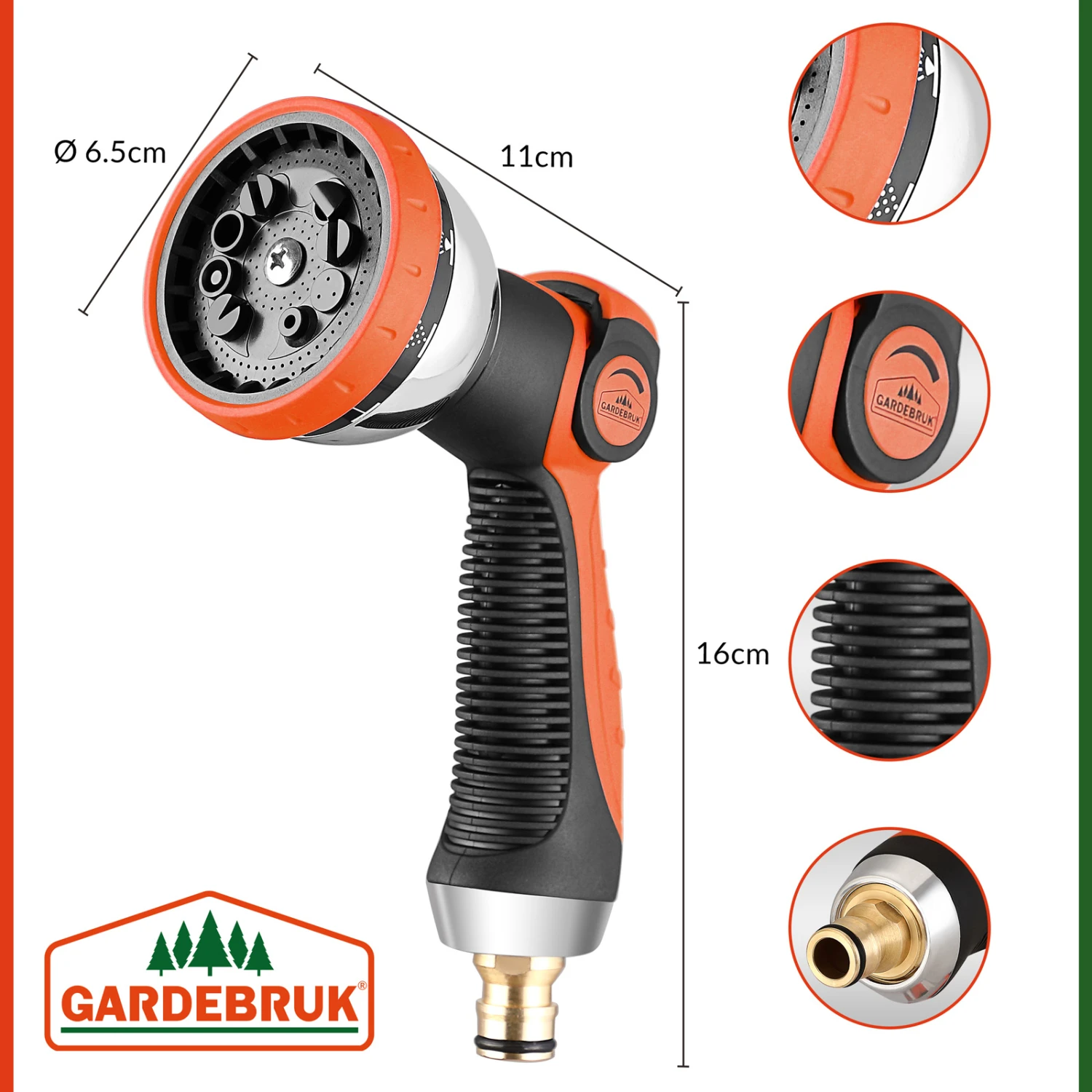 Gartenschlauch Schwarz 22m Flexibel – Bild 9