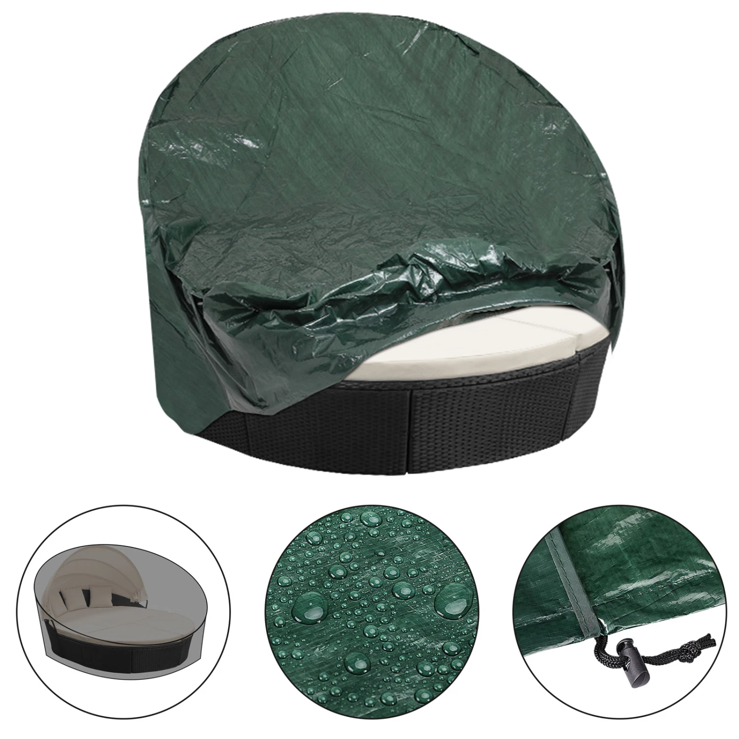 Abdeckung Sonneninsel Grün 230x180x90/50cm – Bild 12