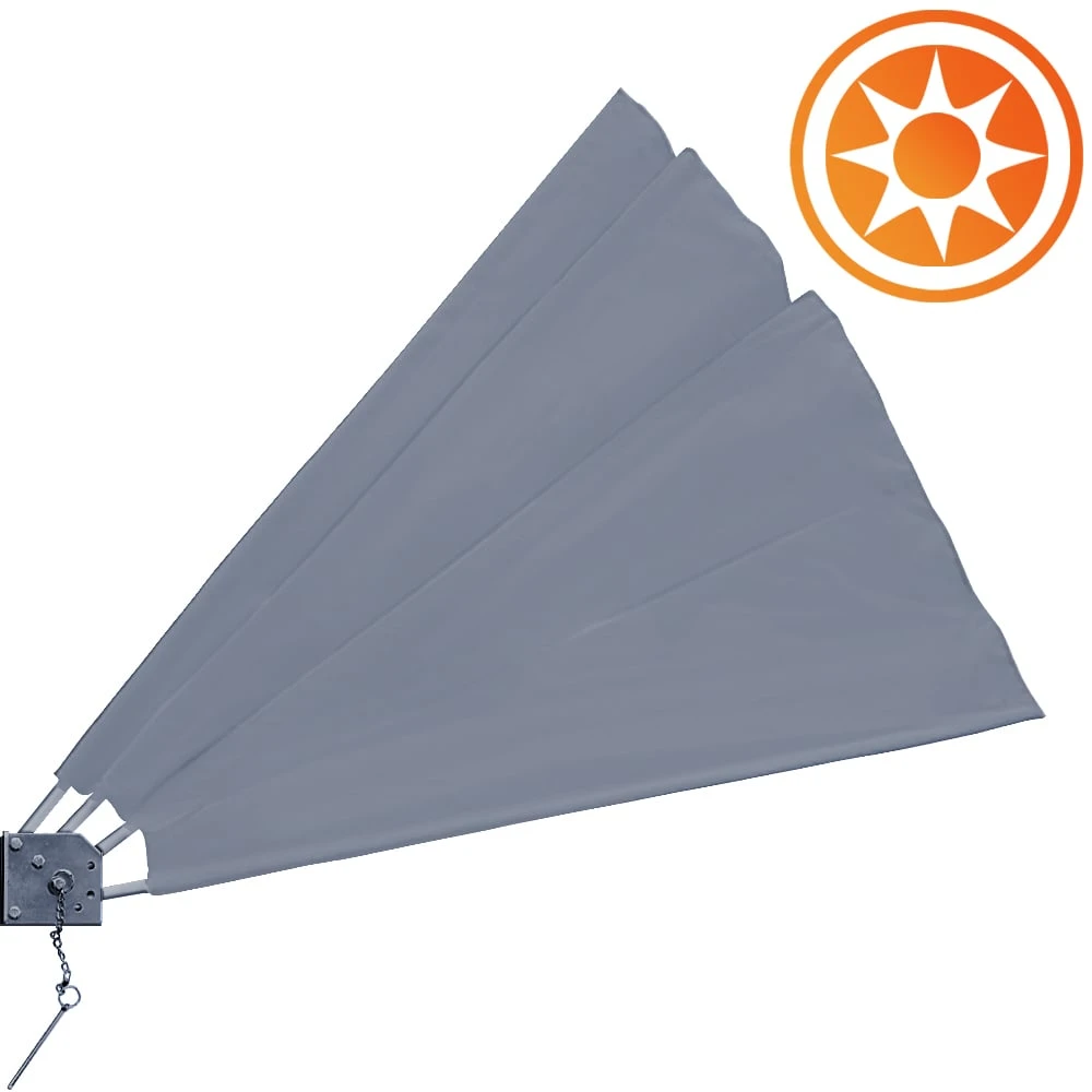 Balkonfächer 2er-Set Anthrazit 140x140cm Klappbar – Bild 4