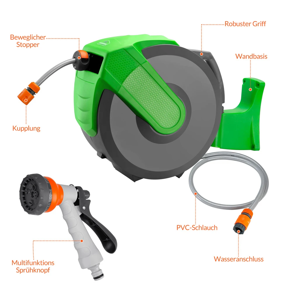 Wasserschlauchaufroller 30m Automatisch – Bild 3