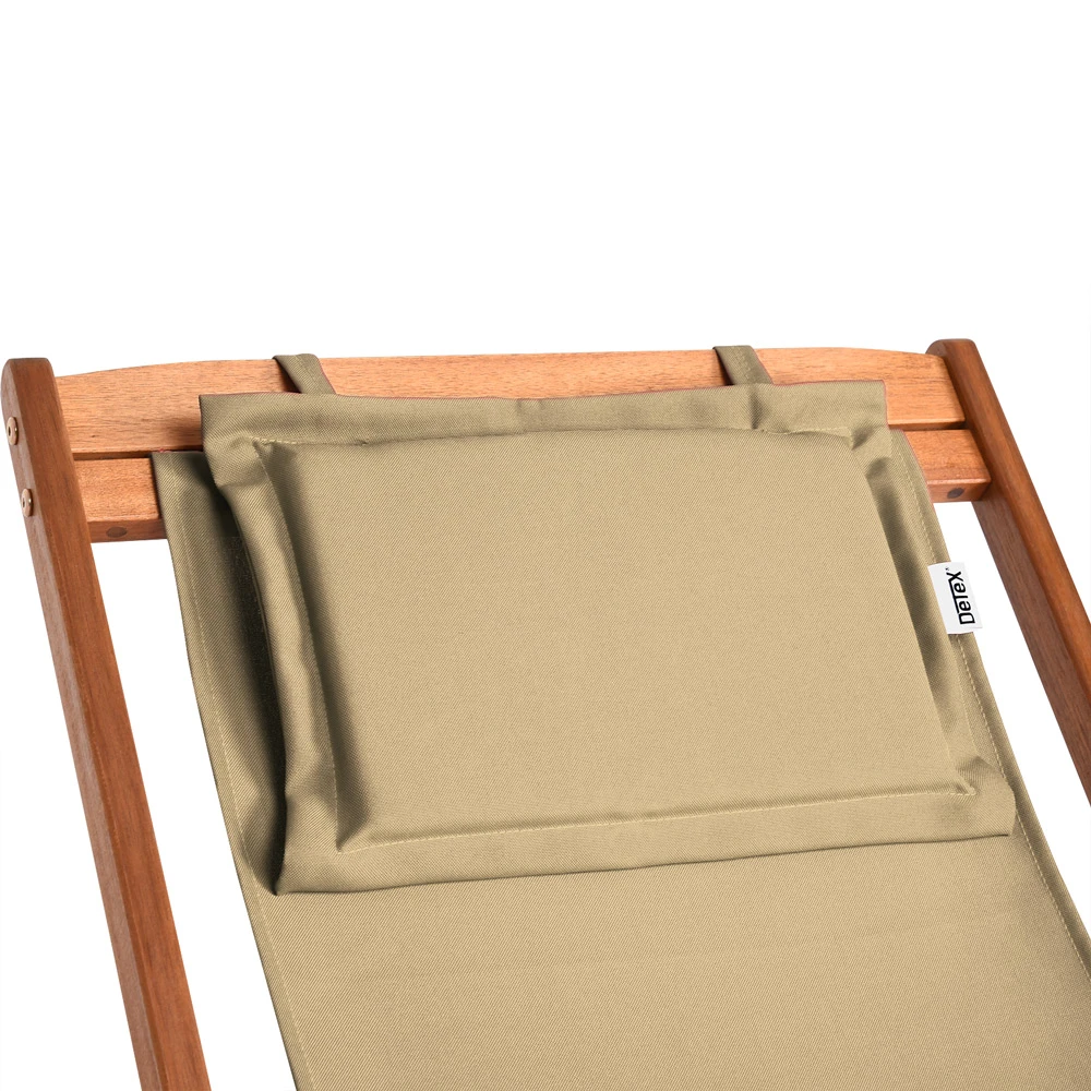 Sonnenliege Creme Akazienholz 94x60x94cm – Bild 6