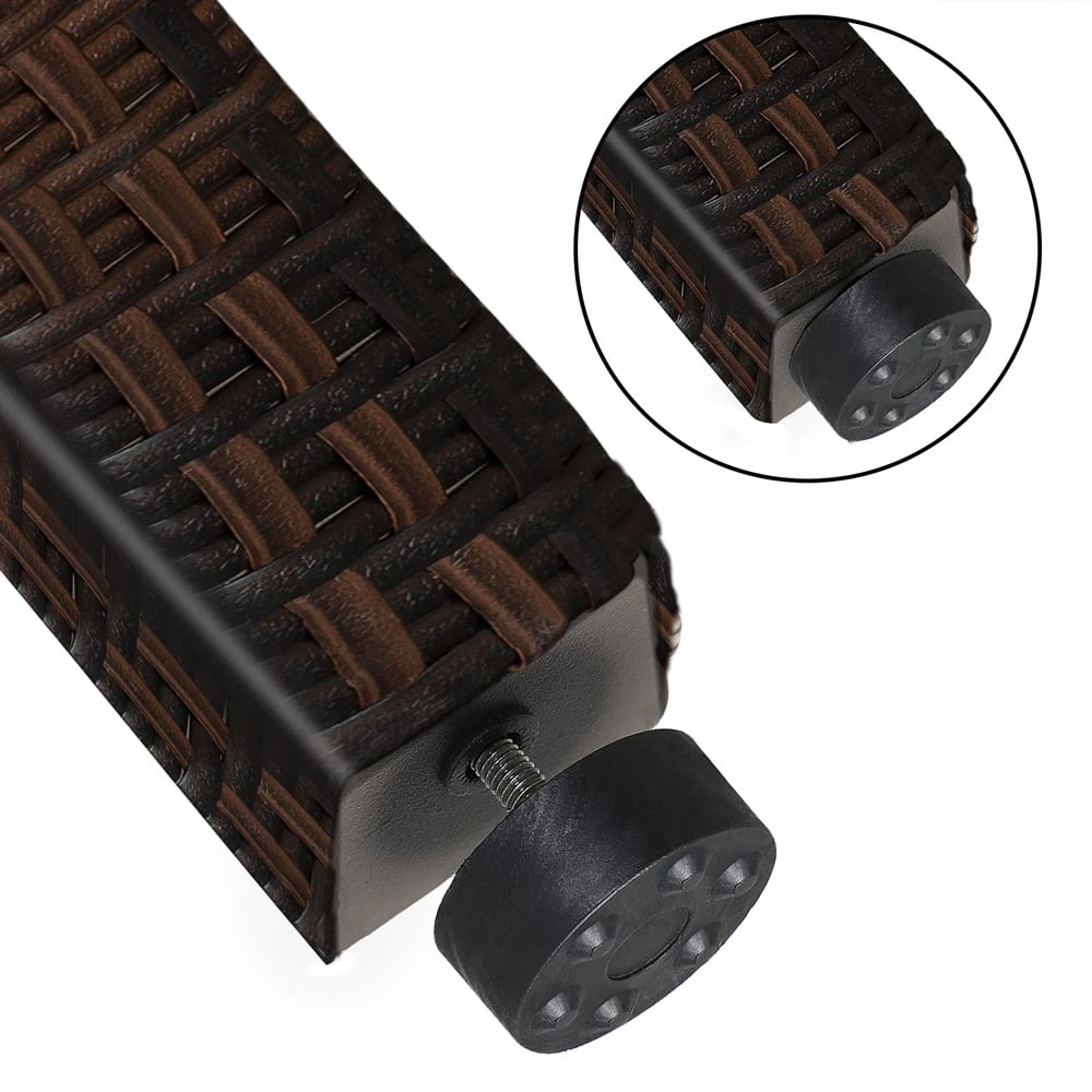 Polyrattan Garten-Sitzgruppe Rom 9-tlg. Braun Akazienholz â Bild 6