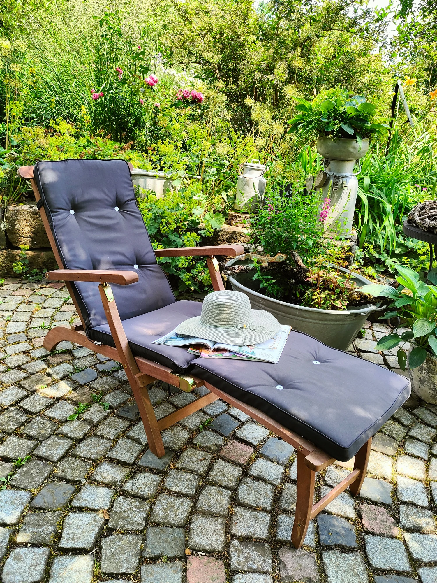 Sonnenliege Queen Mary Inkl. Auflage Anthrazit – Bild 14