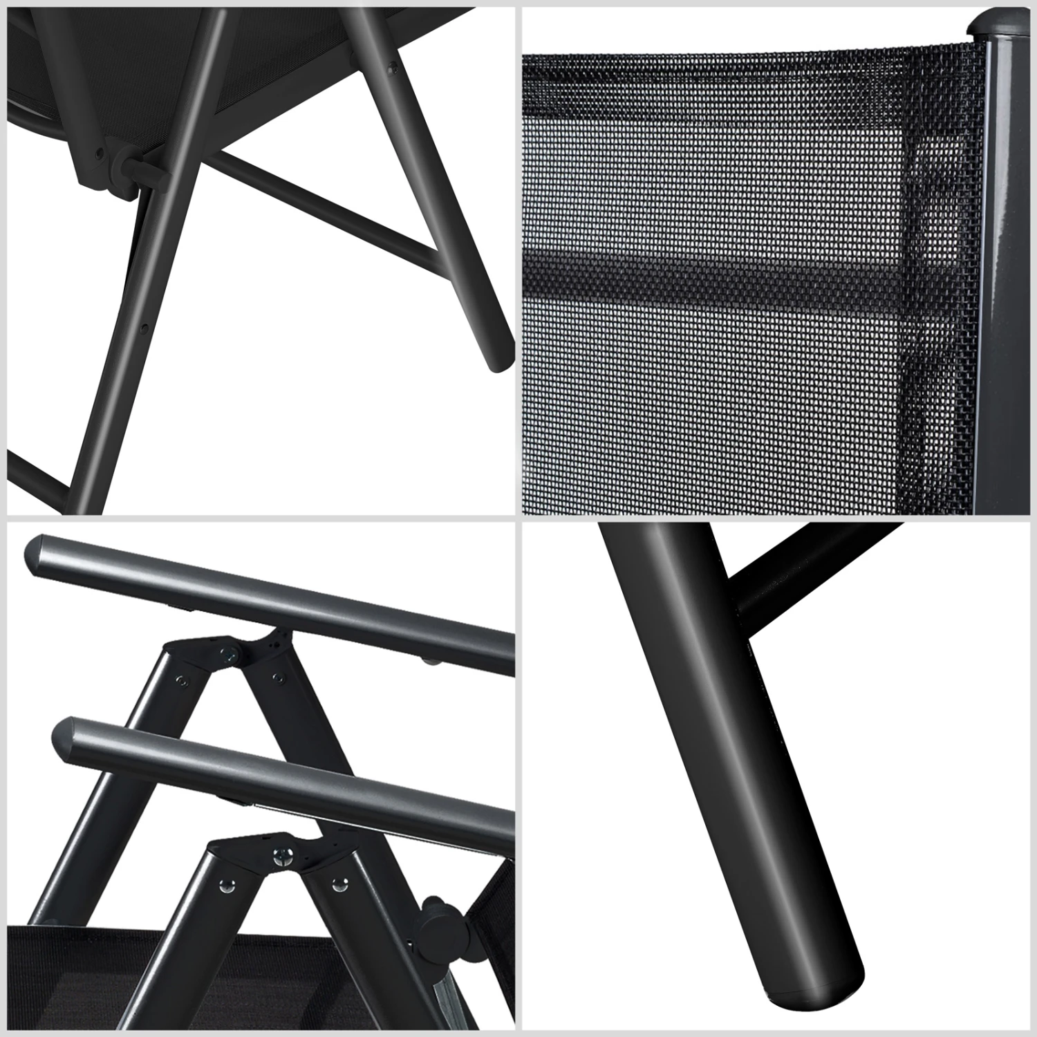 Garten-Sitzgruppe Bern 5-tlg. Anthrazit Alu – Bild 5