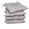 Sitzkissen 4er-Set Hellgrau 40x40x8cm