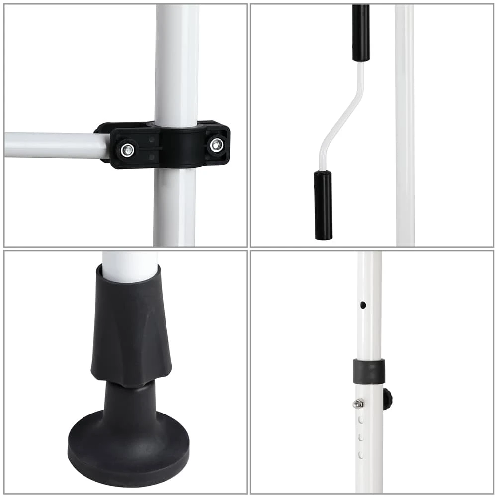 Klemmmarkise Orange/Schwarz/Weiß 200cm – Bild 7