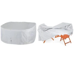 Abdeckung Sitzgarnitur Vanamo Silber 420D Oxford 242x162x100cm