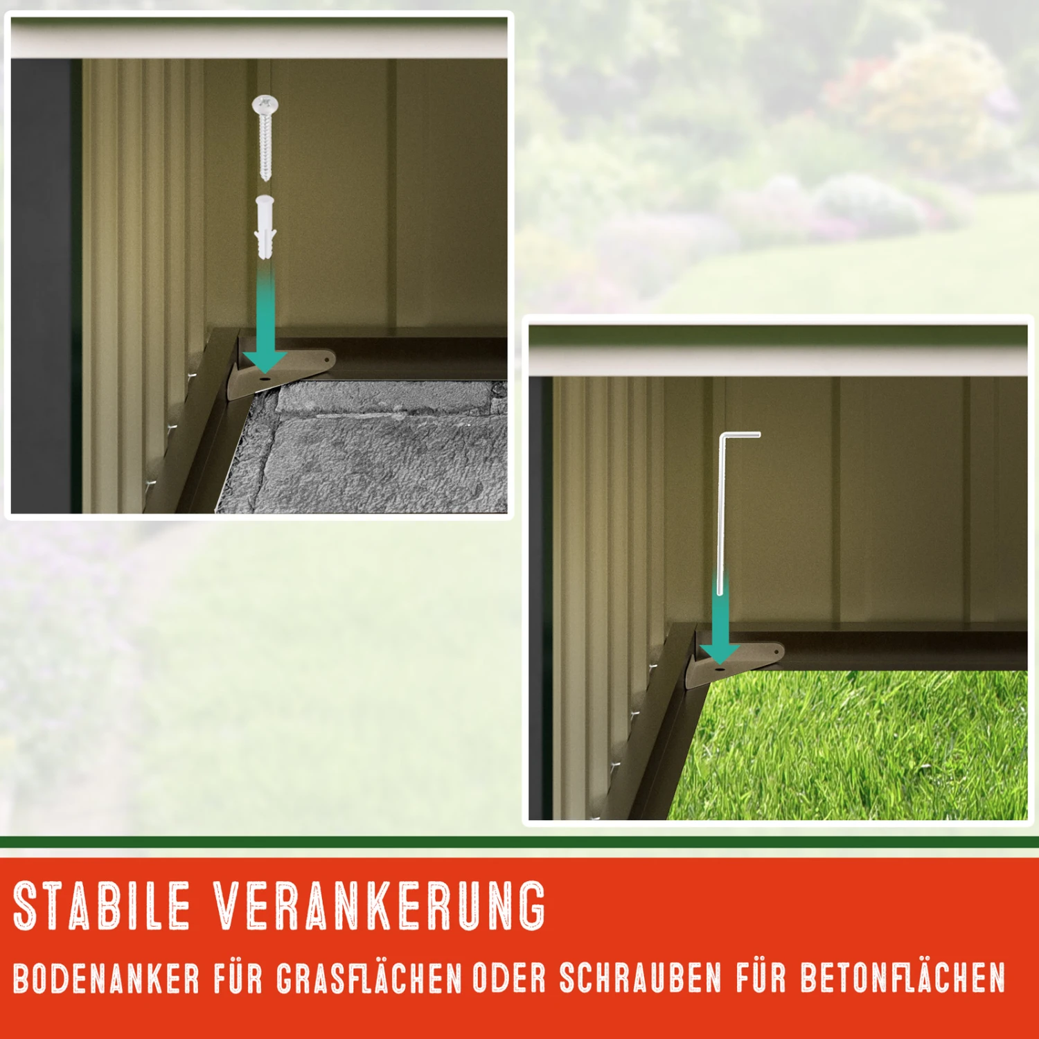 Mähroboter Garage Anthrazit Metall 89x90x54cm – Bild 7