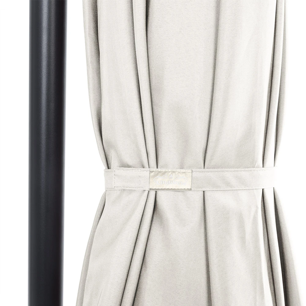 Ampelschirm Creme Alu Ø300cm Inkl. Abdeckung – Bild 9