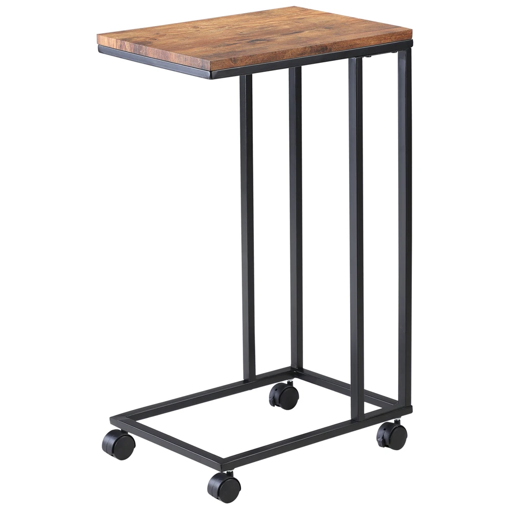 Beistelltisch Schwarz 50x35x65/70cm Mit Rollen – Bild 3