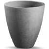 Blumentopf Grau Ø40cm Mit Rillenstruktur