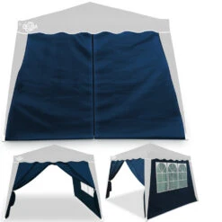 Seitenwand Faltpavillon Capri 2er-Set Blau 3x3m