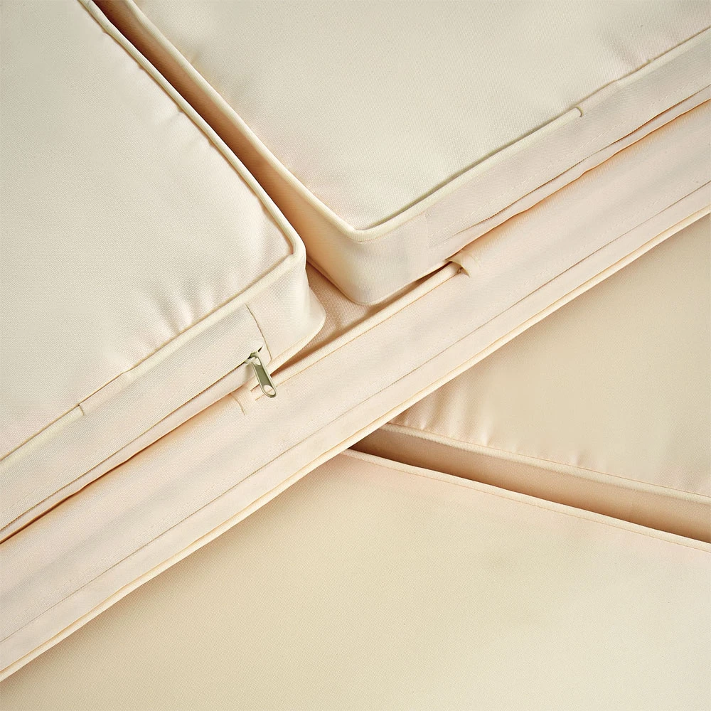 Polyrattan Bank Schwarz/Creme Mit Stauraum – Bild 10