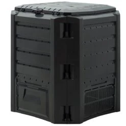 Komposter Schwarz 380L 72x72x83cm