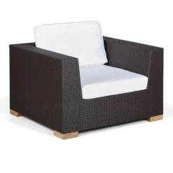 Polyrattan Sessel Havanna Dunkelbraun