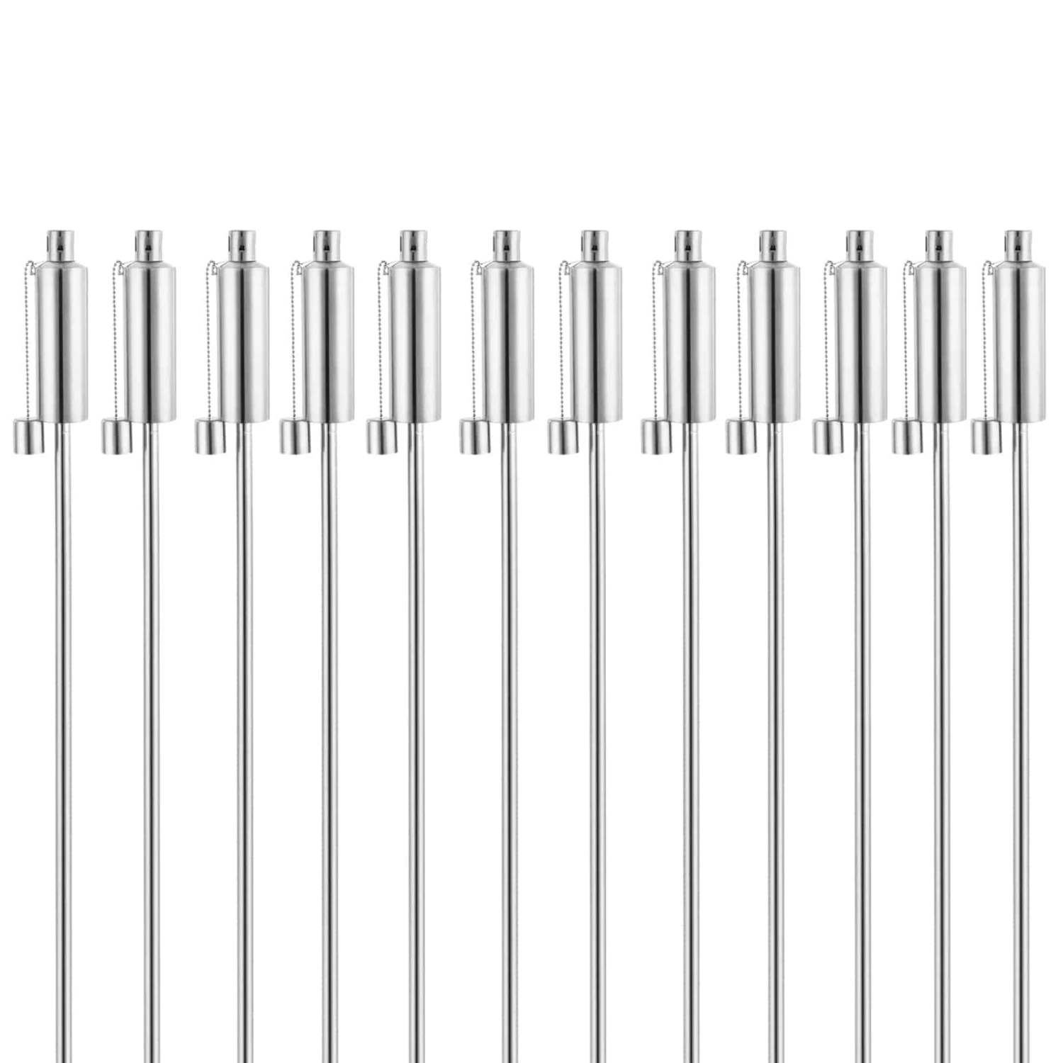 Öl-Fackel 12er-Set Edelstahl 115cm – Bild 9