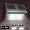 LED Solar-Wandleuchte 2er-Set Edelstahl