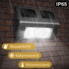LED Solar Wandleuchte Edelstahl IP65
