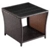 Polyrattan Beistelltisch Vedis Braun 45x45x40cm