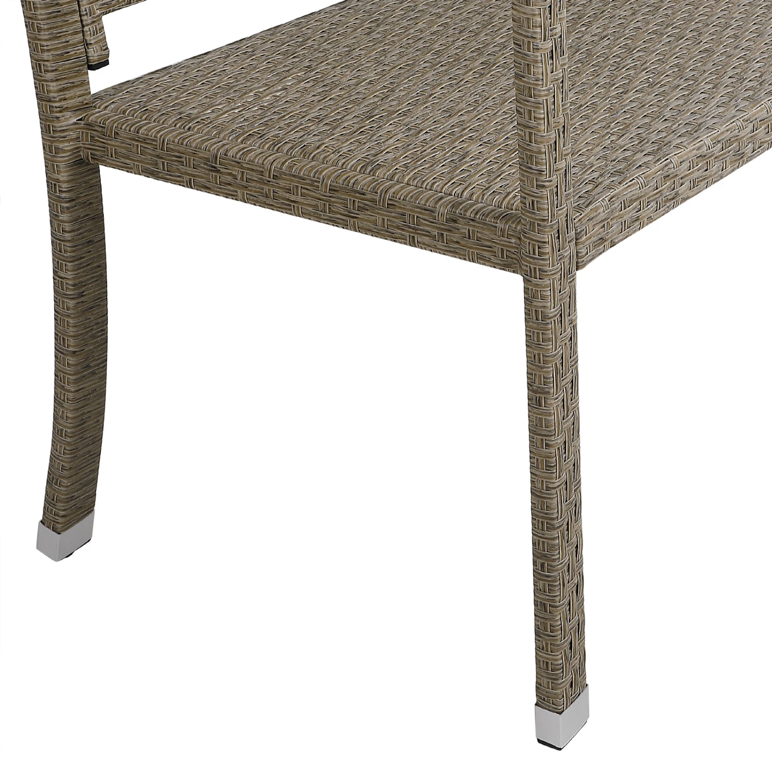 Polyrattan Gartenbank Creme-Beige 122x58x87cm – Bild 7