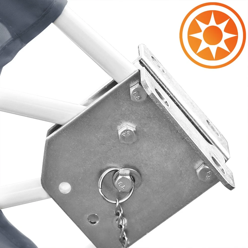 Balkonfächer 2er-Set Anthrazit 140x140cm Klappbar – Bild 6