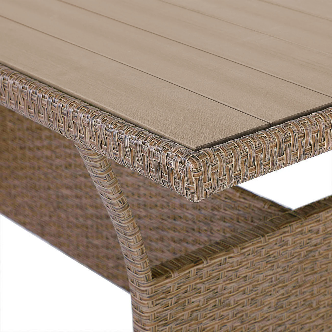 Polyrattan Ecklounge Creme/Beige Inkl. Kissen – Bild 7