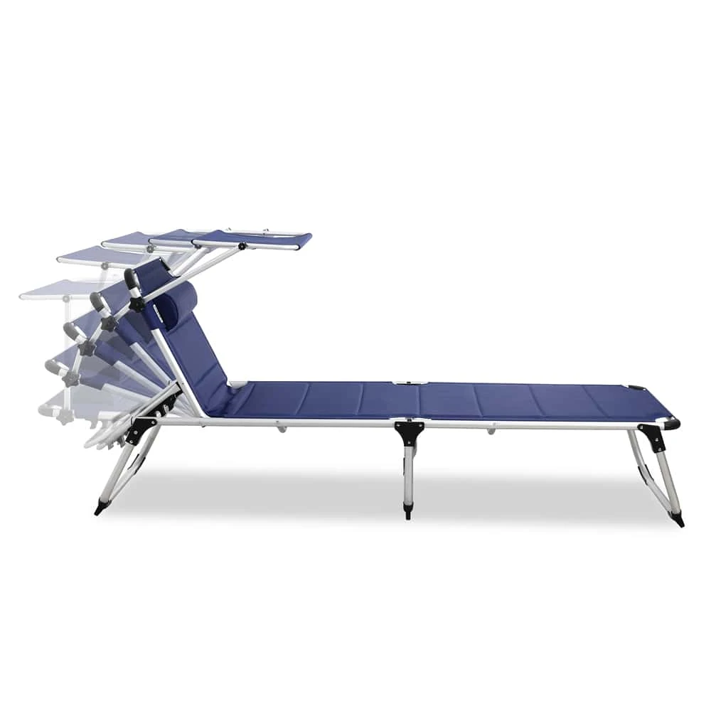 Sonnenliege Bari Blau 210x60x81cm – Bild 7