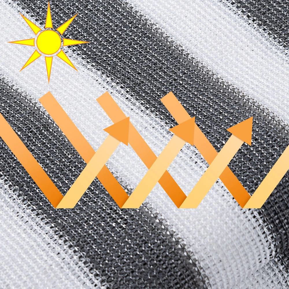 Balkonsichtschutz Grau/Weiß 1,4x10m – Bild 7