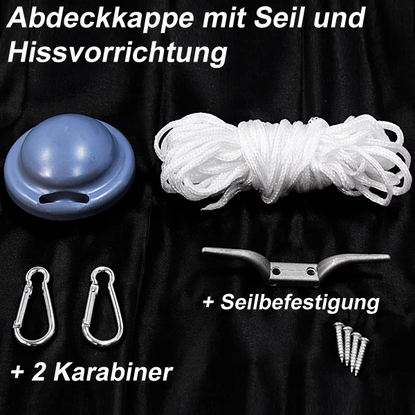 Fahnenmast Alu 650cm Inkl. Deutschland Flagge – Bild 3