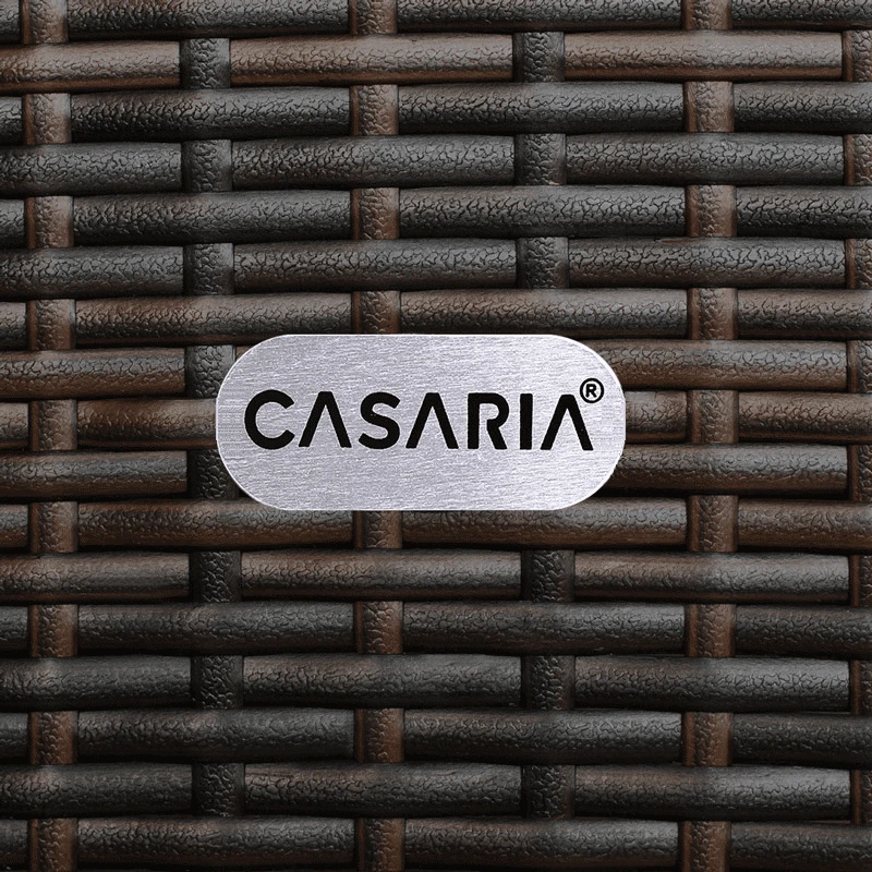 Polyrattan Garten-Sitzgruppe Rom 9-tlg. Braun Akazienholz â Bild 3