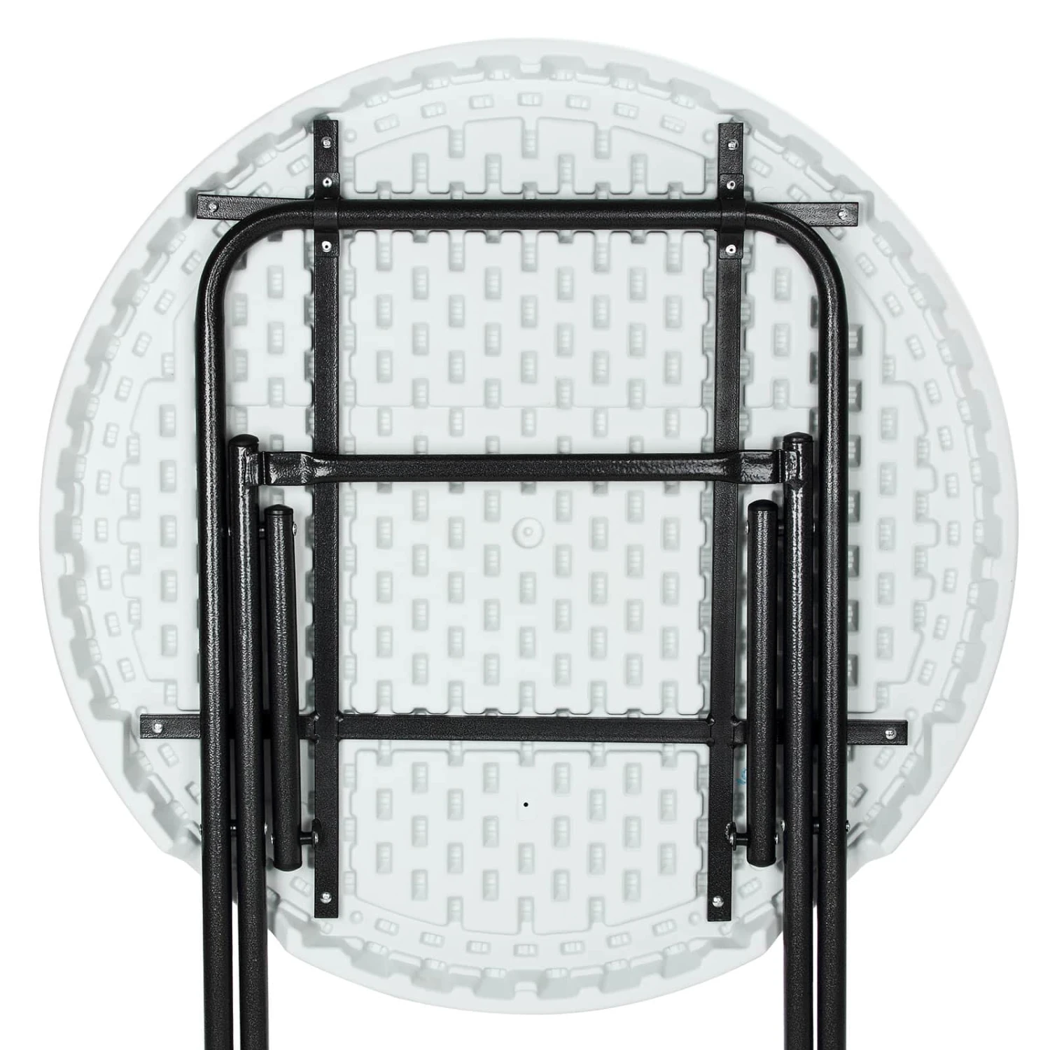 Stehtisch 2er-Set Weiß Kunststoff Ø75cm Klappbar – Bild 7