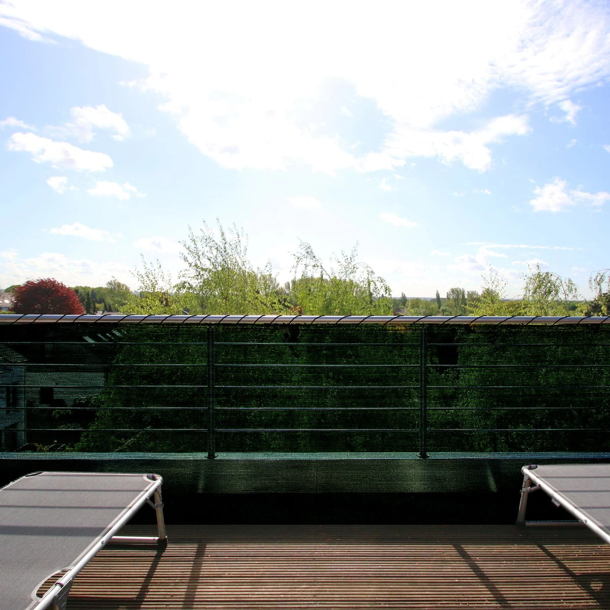 Balkonsichtschutz Dunkelgrün 1,2x10m – Bild 6