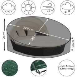 Abdeckung Sonneninsel Grün 230x180x90/50cm