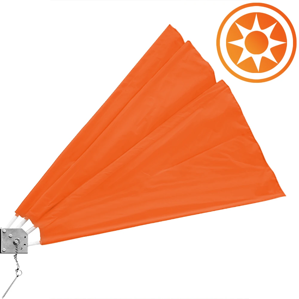 Balkonfächer 2er-Set Orange 140x140cm Klappbar – Bild 4