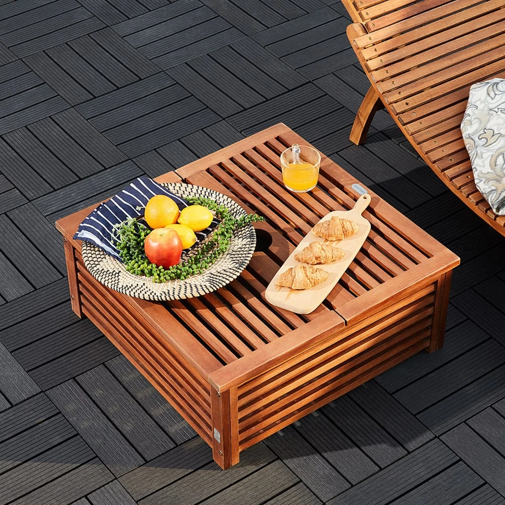 Schirmständer Abdeckung Akazienholz 62x62x26cm – Bild 4