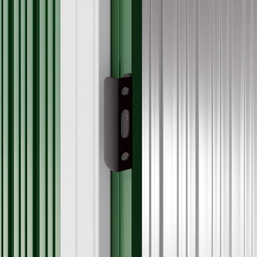 Geräteschuppen Grün Metall 196x132x188cm – Bild 7