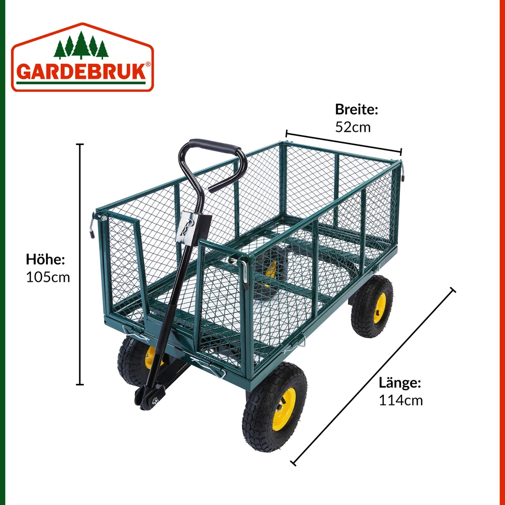 Transportwagen Grün 114x52x64cm 550kg – Bild 4
