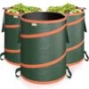 Popup Gartenabfallsack 3er-Set Grün Je 165 Liter